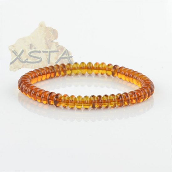 Genuine amber cognac bracelet